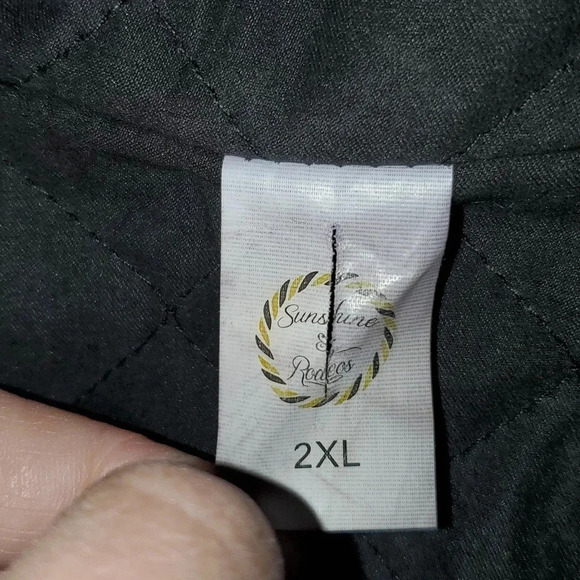 Sunshine & Rodeos Red & Black Buffalo Plaid Quilted Snap Vest, Size 2xl - Picture 4 of 7